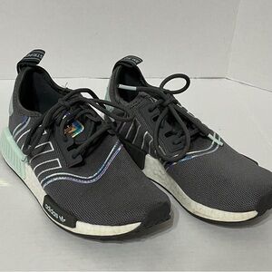 adidas Women's Sneakers - Black with White and Blue Accents